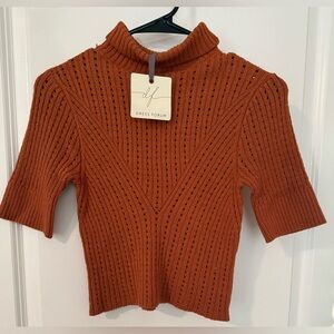 Dress Forum Women's Rust Cowl Neck Sweater